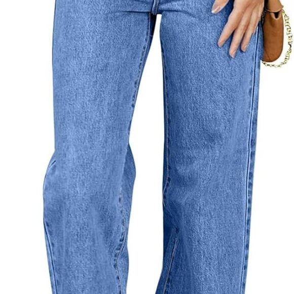 Versatile Loose Wide Leg High Waisted Jeans in Sky Blue - Perfect Fit & Comfort